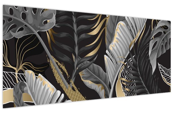 Obraz - Zlatá džungľa (120x50 cm)