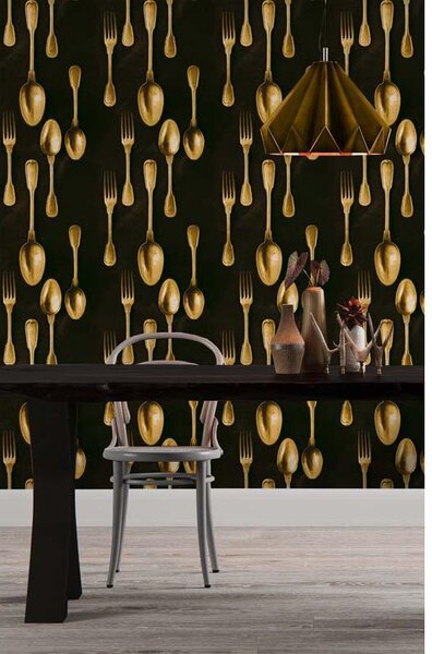 MINDTHEGAP Cutlery Brass - tapeta