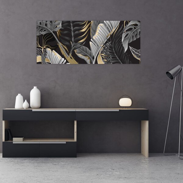 Obraz - Zlatá džungľa (120x50 cm)