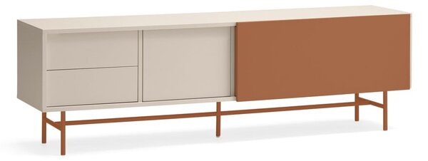 TV stolík v béžovo-tehlovej farbe 180x56 cm Nube – Teulat