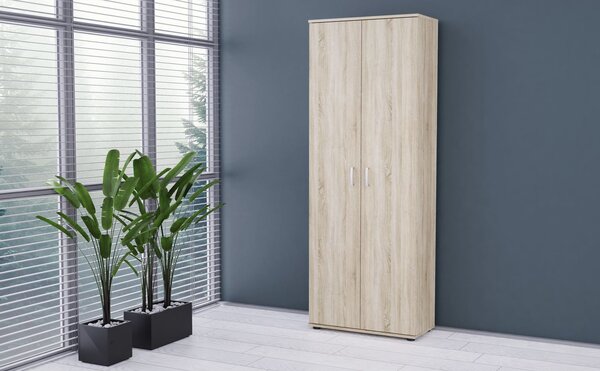 Policová šatníková skriňa 70 cm BULVERDE - dub sonoma