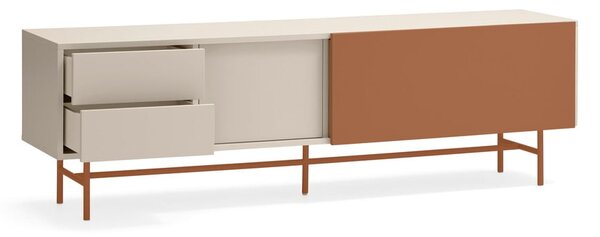 TV stolík v béžovo-tehlovej farbe 180x56 cm Nube – Teulat