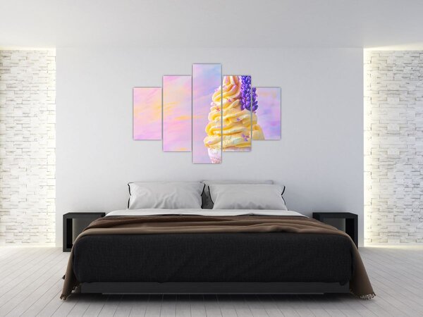 Obraz - Zmrzlina s levanduľou (150x105 cm)