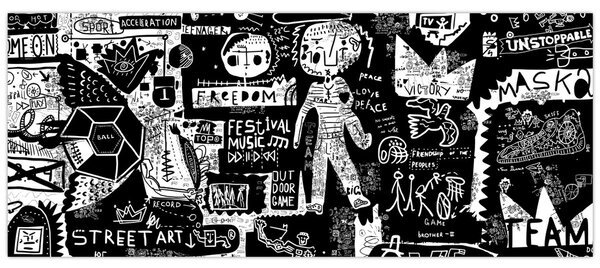Obraz - Graffiti (120x50 cm)