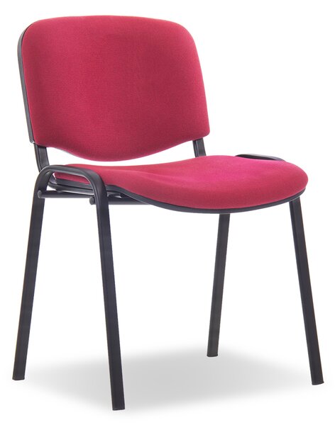 Konferenčná stolička Viva, čierne nohy, červená