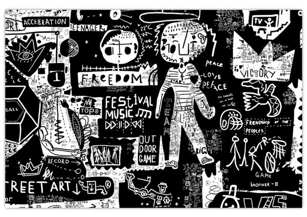Obraz - Graffiti (90x60 cm)