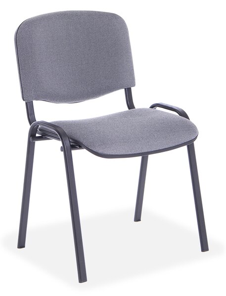 Konferenčná stolička Viva, čierne nohy, sivá