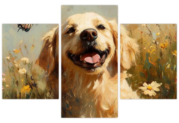 Obraz - Šťastný psík (90x60 cm)
