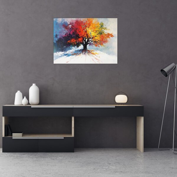 Obraz - Pestrofarebný strom (70x50 cm)