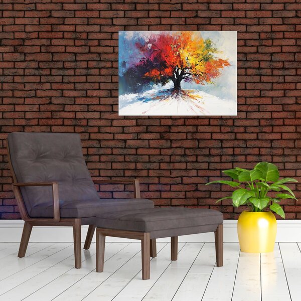 Obraz - Pestrofarebný strom (70x50 cm)