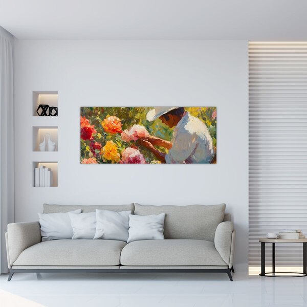 Obraz - Záhradník (120x50 cm)