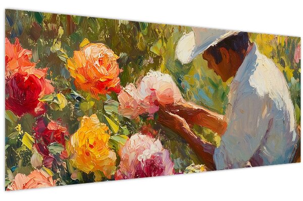 Obraz - Záhradník (120x50 cm)