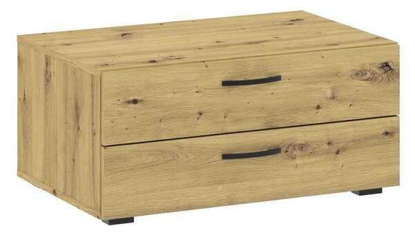 Stolík k posteli RICHMOND - dub artisan / biely
