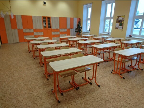 Učiteľská stolička čalúnená, žltá