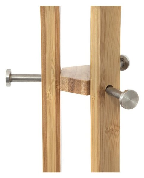 Bambusový vešiak na oblečenie Compactor Bamboo, hnedá