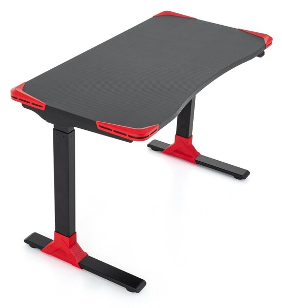 Výškovo nastaviteľný stôl OfficeTech Game, 120 x 60 cm, čierna