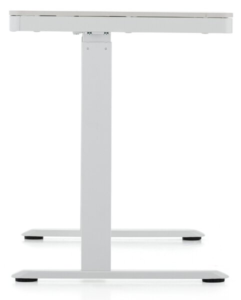 Výškovo nastaviteľný stôl OfficeTech 2, 120 x 60 cm, biela
