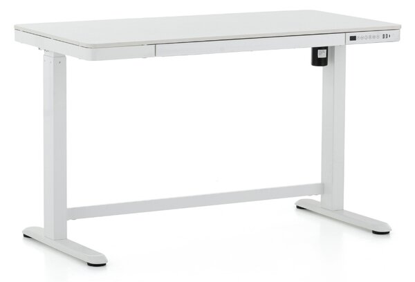 Výškovo nastaviteľný stôl OfficeTech 2, 120 x 60 cm, biela