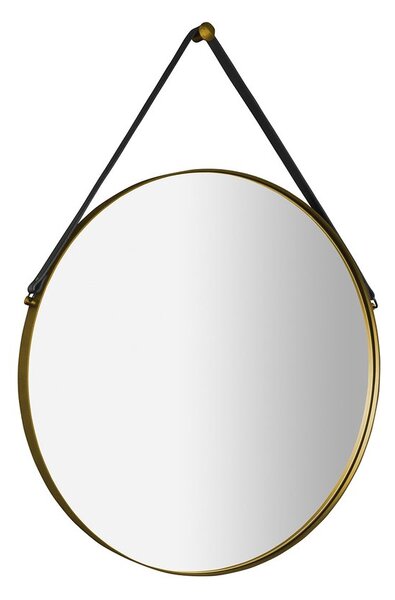 Sapho Sapho, ORBITER zrkadlo guľaté s popruhom, ø 60cm, zlatá matná, ORT060G