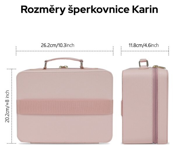 Bezdoteku Šperkovnica Karin s ľad zrkadlom