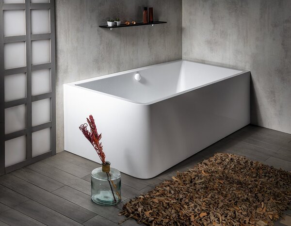Polysan Polysan, CASCATA L MONOLITH obdĺžniková vaňa 180x80x60cm, kaskáda nerez, 73836ML.100
