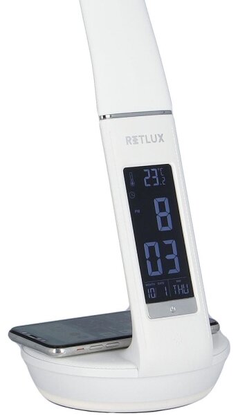 Retlux-LED Stmiev. lampa s bezdr. nab. Qi a displejom LED/6W/230V 3000/4000/6000K