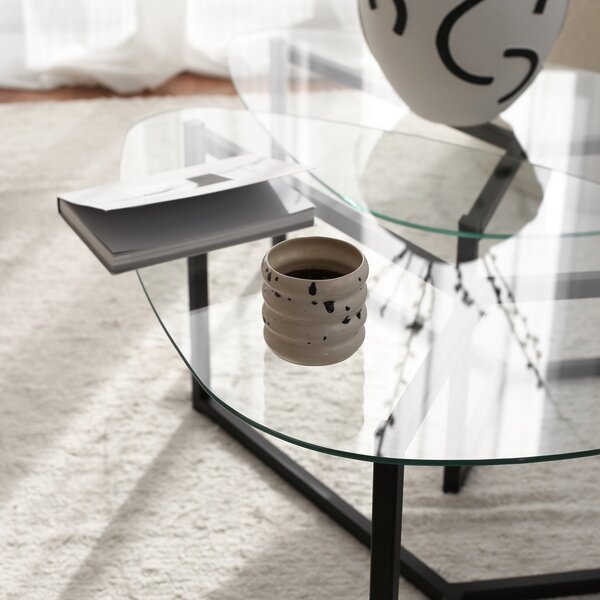 Hanah Home Set konferenčných stolíkov Bellisimo 82 cm čierny
