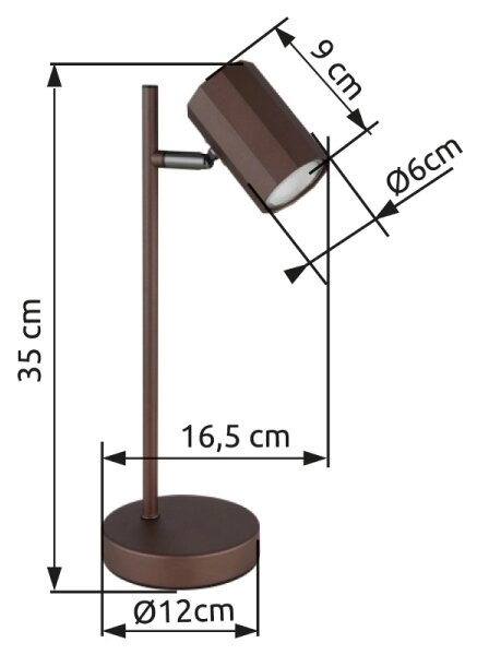 Globo 57919T - Stolná lampa JAMES 1xGU10/5W/230V