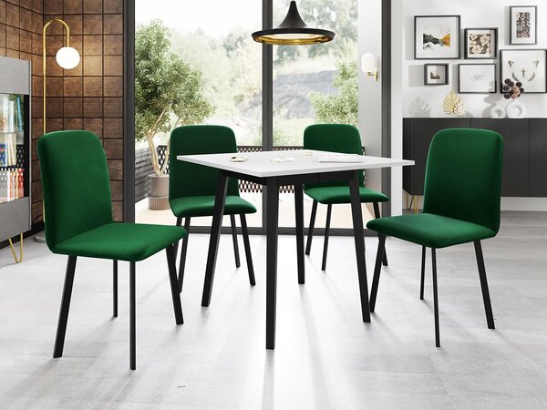 Mirjan24 Jedálensky set so 4 stoličkami Renkiz S 85/85, Farby:: Amor Velvet 4302, Farby:: dub kraft zlatý / čierna 5903211305924