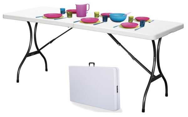 ModernHome Skladací záhradný stôl 240 cm - biely