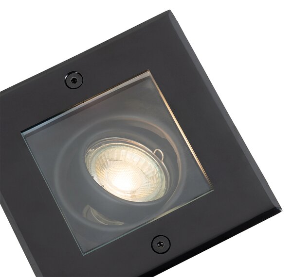 Inteligentné zemné bodové svietidlo čierne nastaviteľné IP65 vrátane Zigbee GU10 - Oneon