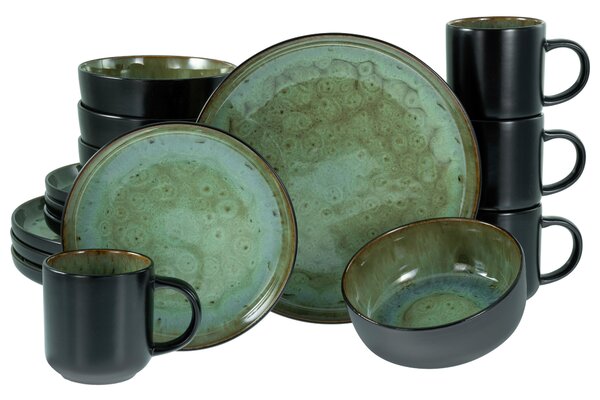 KOMBINOVANÝ SERVIS, 16-dielne, kamenina Creatable - Online Only bytové doplnky, Online Only