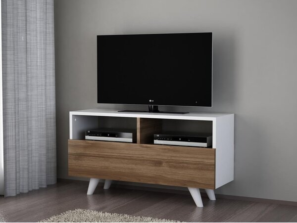 Asir TV Stolík NOVELLA 50,6x90 cm biela/hnedá AS1111 + záruka 3 roky zadarmo