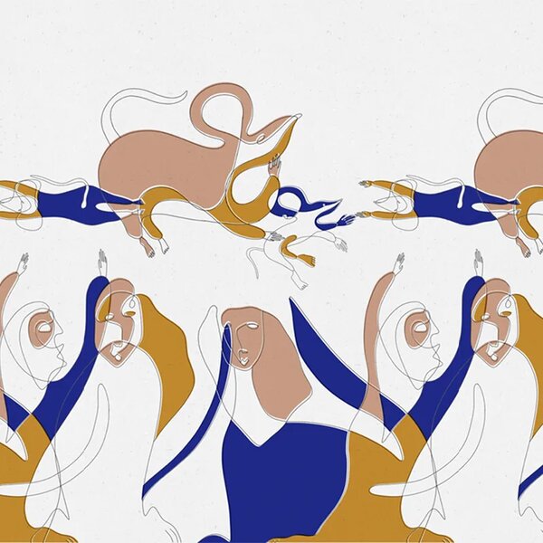 VLADILA Antropomorphic Mustard - tapeta