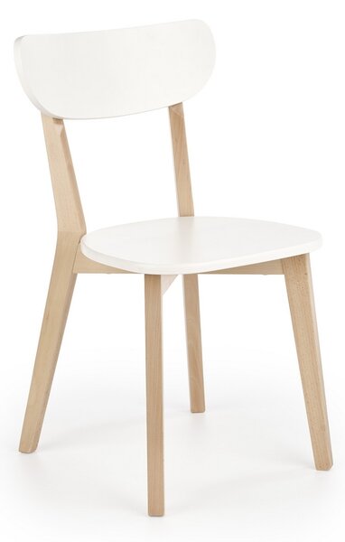 Jedálenská stolička Buggi, biela / buk
