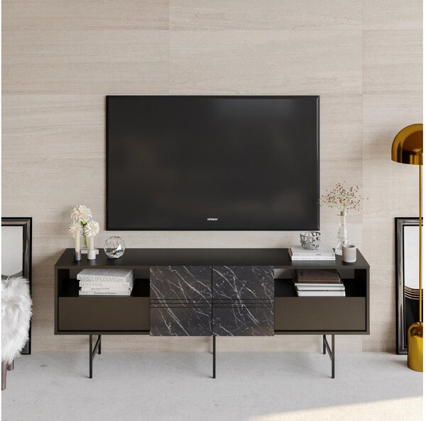 Asir TV Stolík DERIN 65x180 cm čierna AS1348 + záruka 3 roky zadarmo