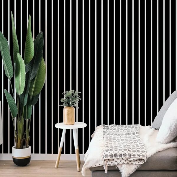 VLADILA White And Black Stripes - tapeta