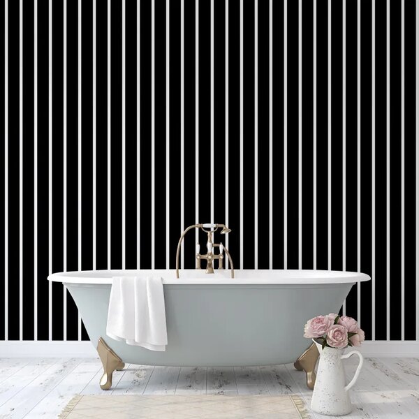 VLADILA White And Black Stripes - tapeta
