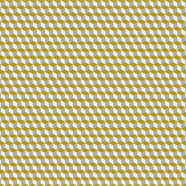 VLADILA Yellow And White Cube - tapeta