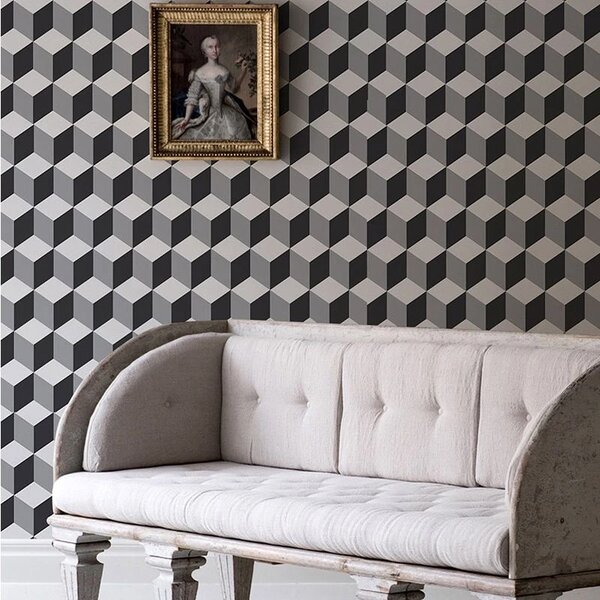 VLADILA Black And White Cube - tapeta