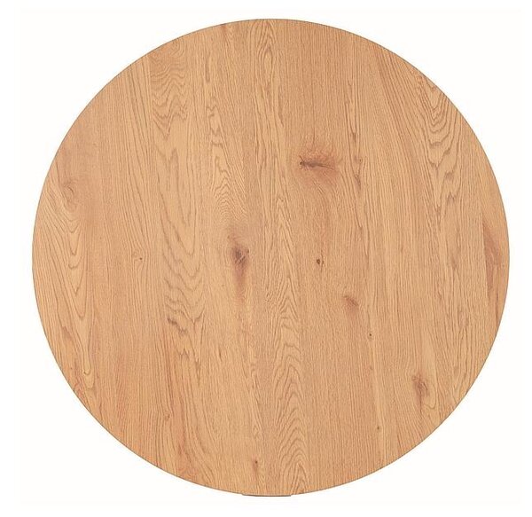 Jedálenský stôl Tetis, priemer 100 cm, dub / čierna