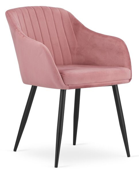 Stolička DAXO - ružový zamat