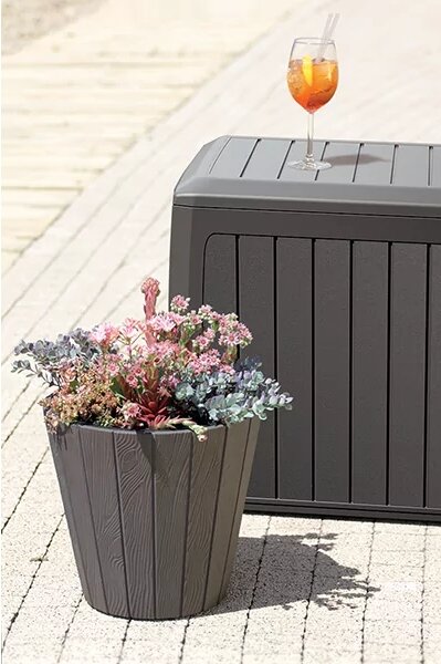 Záhradný box, 290 l, tmavo hnedá