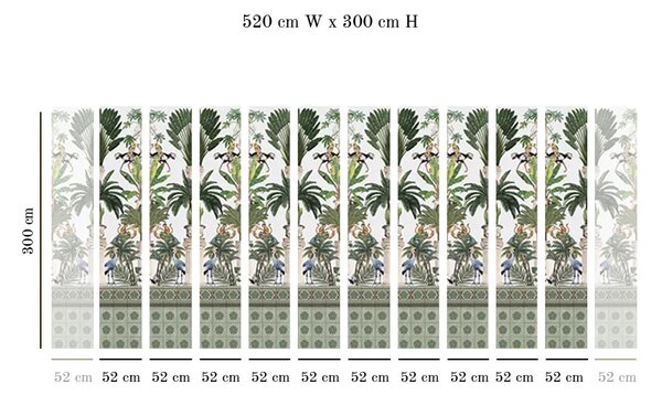 VLADILA Tropical Columns (Light) - tapeta