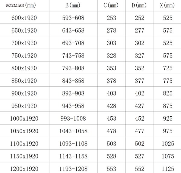 Mexen Lima, skladacie sprchové dvere do otvoru 60 x 190 cm, 6mm číre sklo, chrómový profil, 856-060-000-01-00