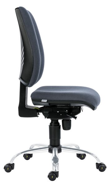 Pracovná stolička Sync Antistatic bez podrúčok, sivá