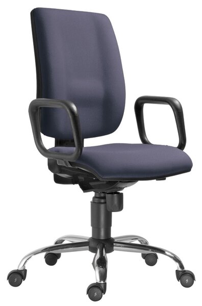 Pracovná stolička Sync Antistatic s podrúčkami, sivá