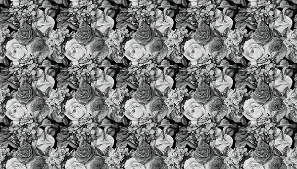 VLADILA Bw Flowers - tapeta