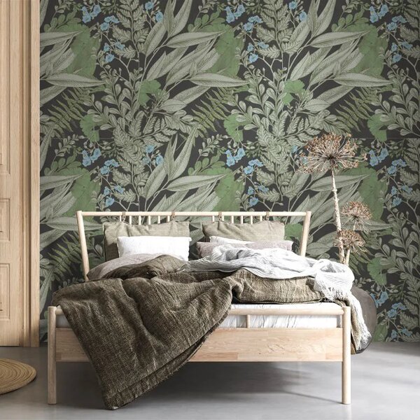 VLADILA Green Flowers - tapeta