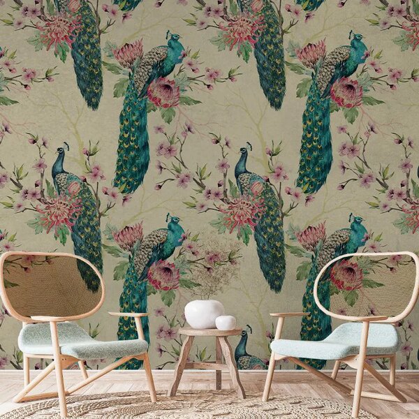 VLADILA Pea Fowl - tapeta